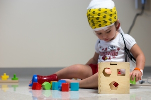 The Shape Sorter. A must for a toddler during a 23 hour EEG.